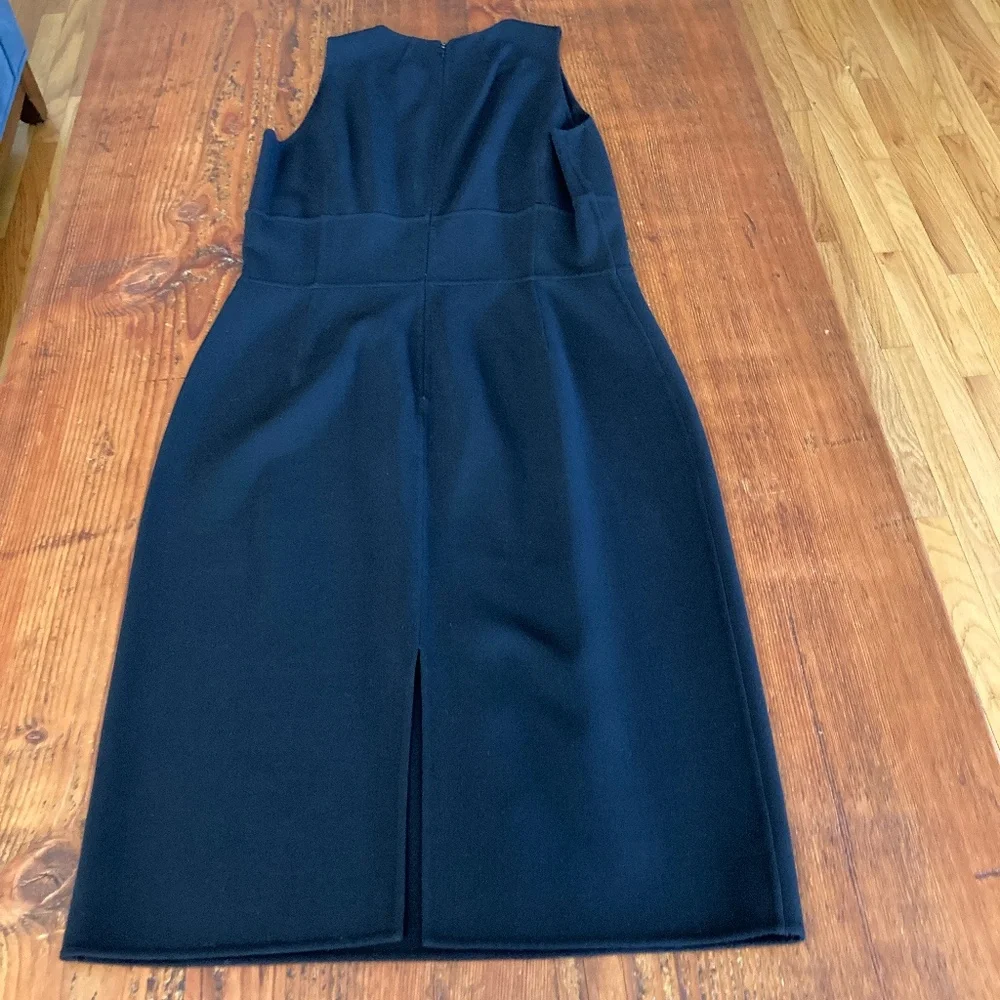 Michael Kors Italian Made Black Stretch Sleeveless Sheath Dress Size 12